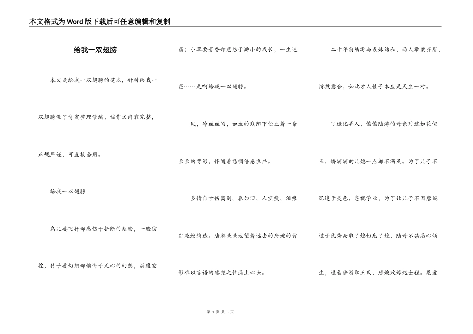 给我一双翅膀_第1页