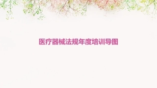 医疗器械法规年度培训导图