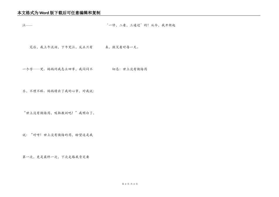 世上没有后悔的药_第2页