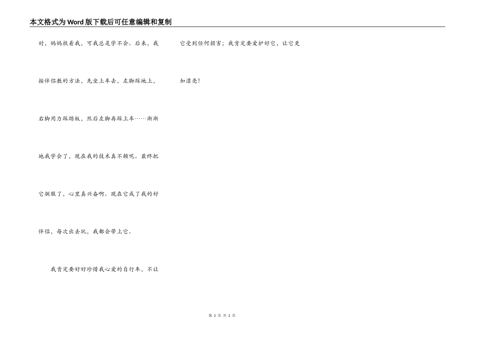 我最心爱的自行车_第2页