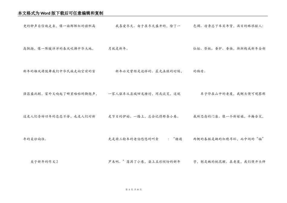 关于新年的作文800字_第3页