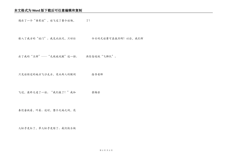别开生面的足球赛_第2页