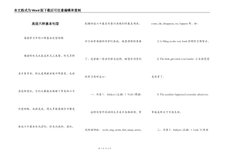 英语六种基本句型