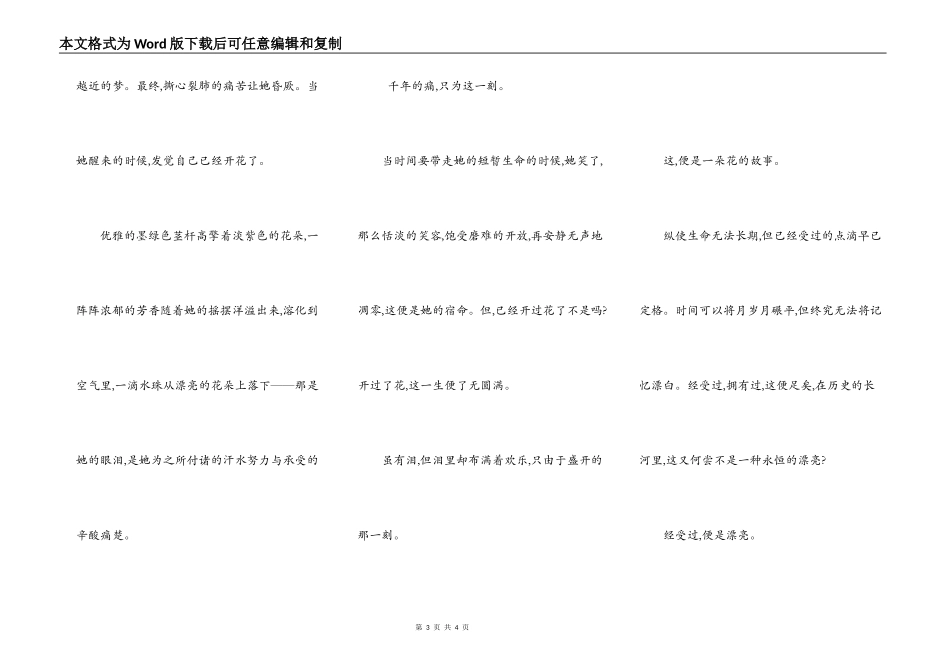 以《永恒的美丽》为题,600字作文-_第3页