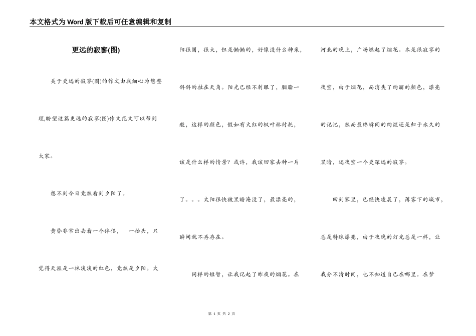 更远的寂寥(图)_第1页