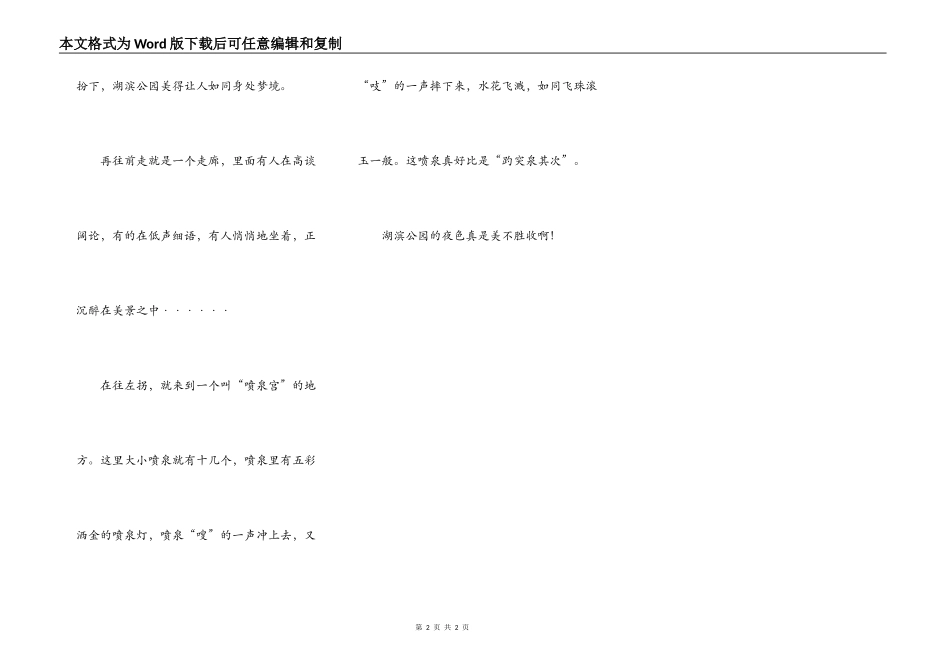 湖滨公园的夜色_第2页