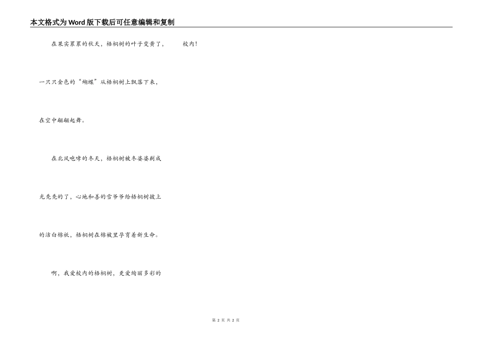 我爱校园的梧桐树_第2页