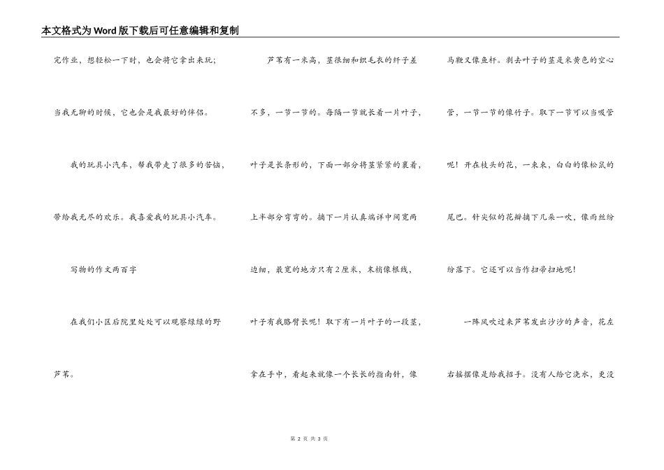 写物的作文四百字_第2页