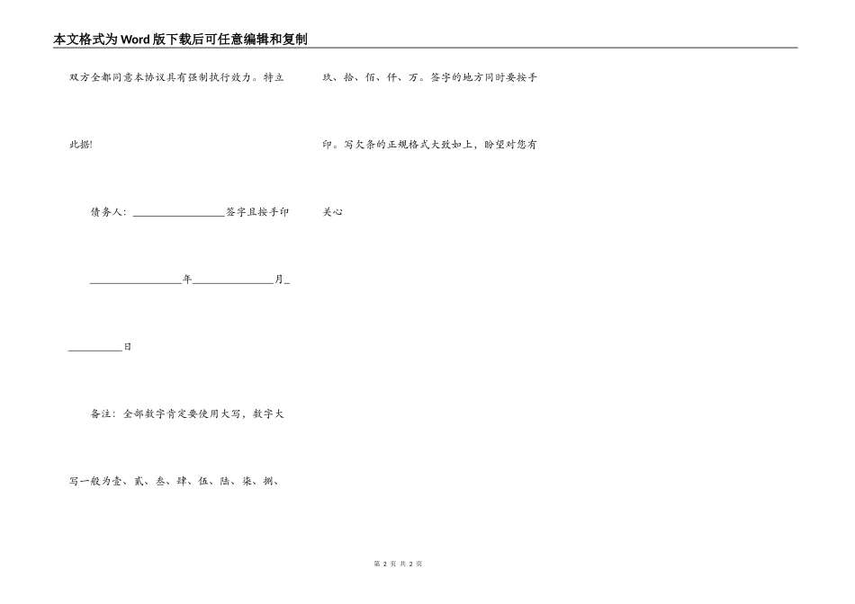 写欠条的正规格式_第2页