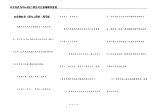 安全责任书（弱电工程部）通用版