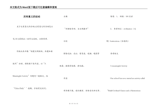 次有意义的活动
