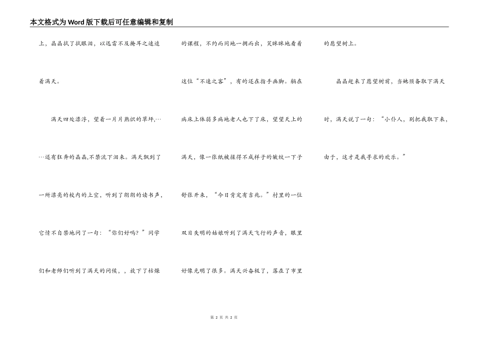 有个风筝叫满天_第2页