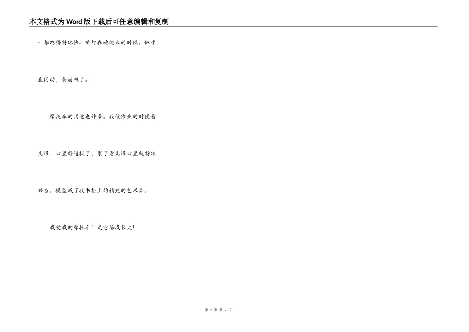 我爱我的摩托车模型_第2页