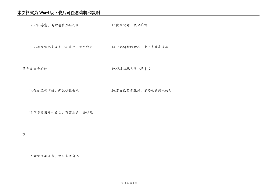 积极乐观的小众文案_第2页