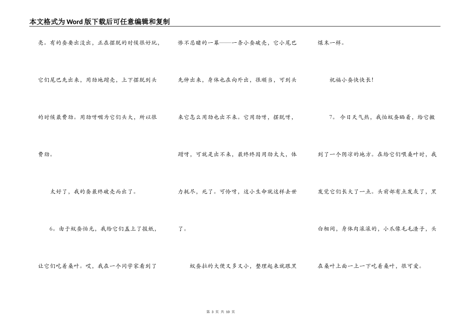 蚕宝宝观察日记_第3页