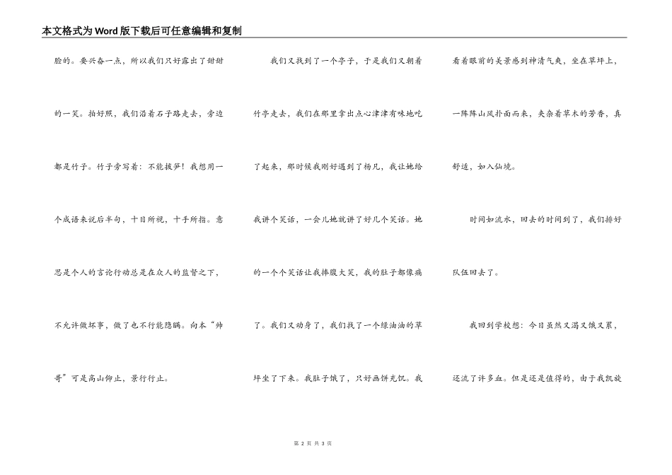 独一无二的春游_第2页