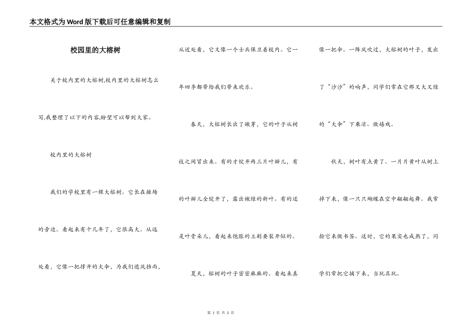 校园里的大榕树_第1页