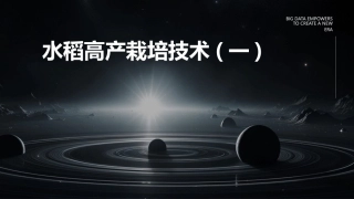 水稻高产栽培技术(一)