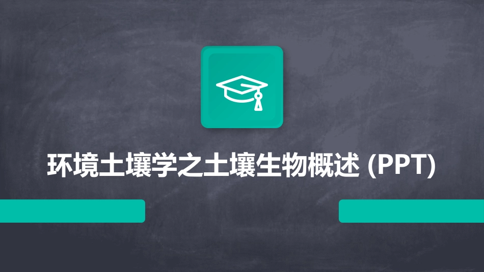 环境土壤学之土壤生物概述(PPT)_第1页