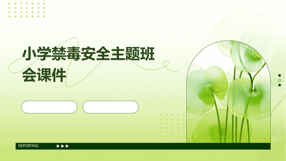小学禁毒安全主题班会课件_第1页