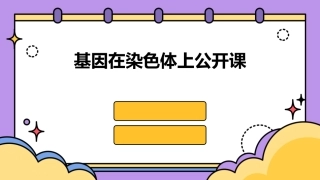 基因在染色体上公开课