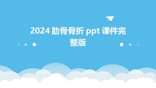 2024肋骨骨折ppt课件完整版