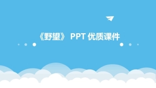 《野望》PPT优质课件