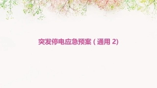 突发停电应急预案(通用2)