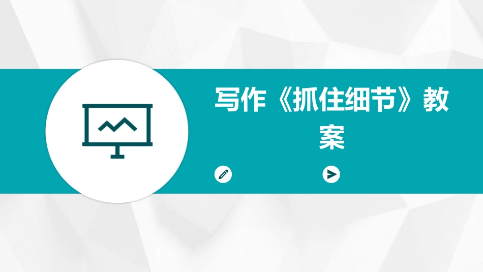 写作《抓住细节》教案_第1页
