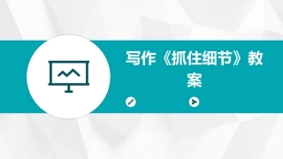 写作《抓住细节》教案