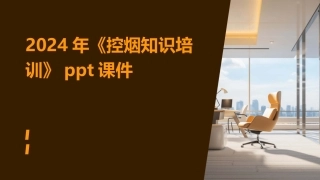 2024年《控烟知识培训》ppt课件