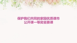 保护我们共同的家园优质课市公开课一等奖省赛课