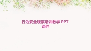 行为安全观察培训教学PPT课件