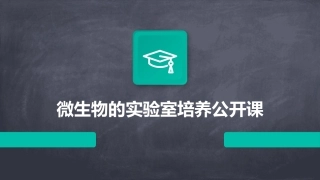 微生物的实验室培养公开课