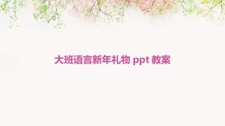 大班语言新年礼物ppt教案