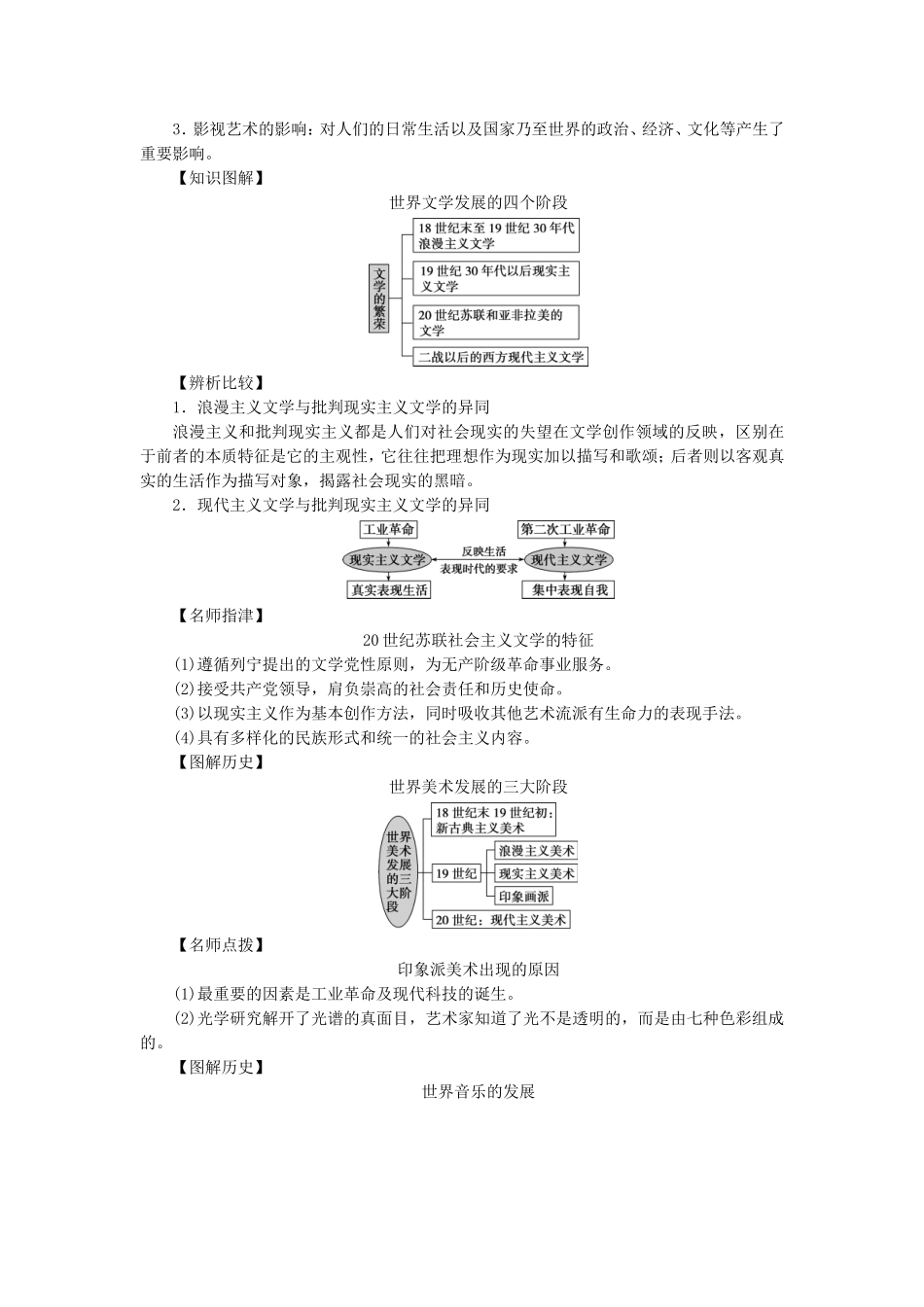 19世纪以来的文学艺术 讲座材料_第3页