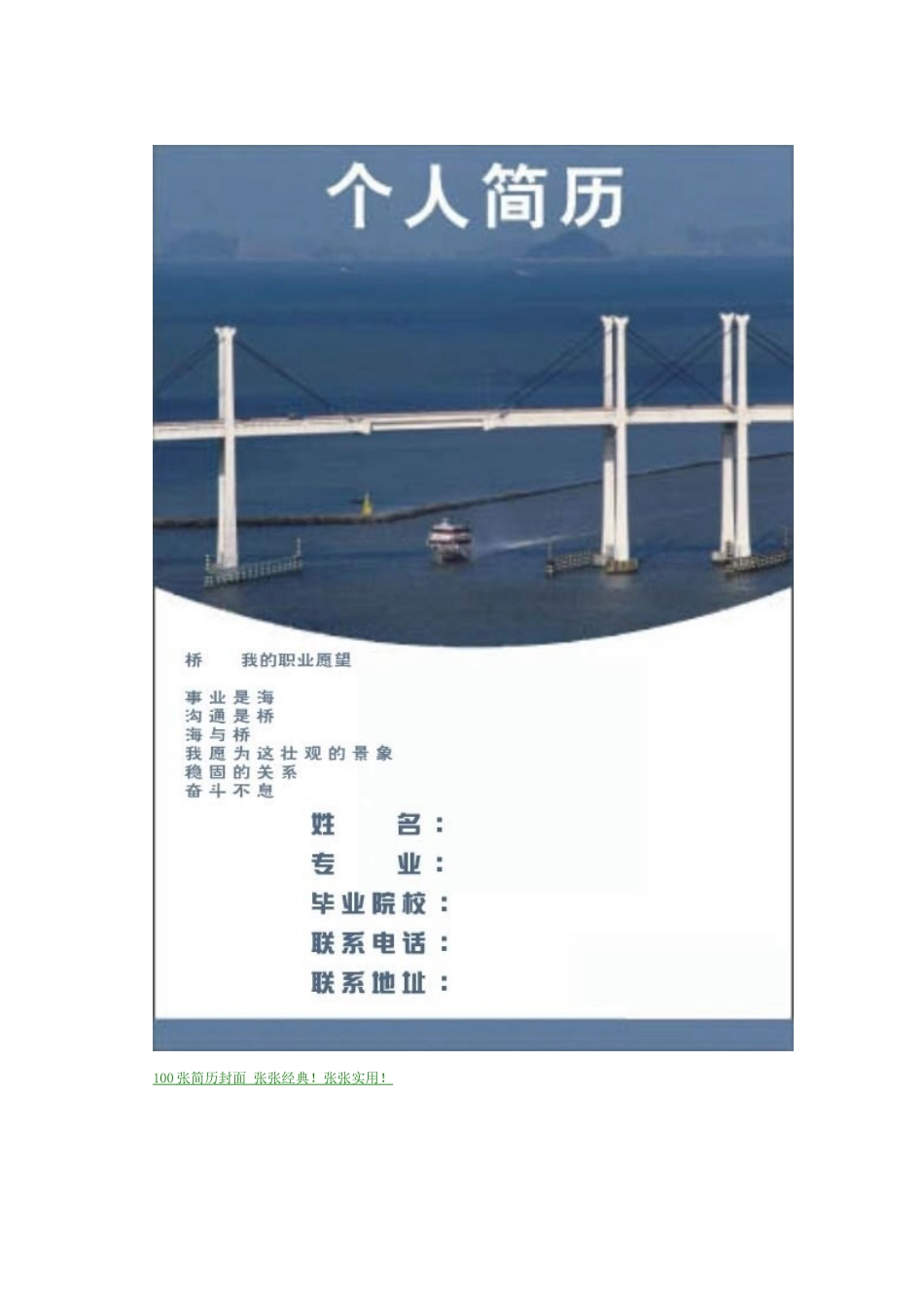 100张优秀简历封面素材_第2页