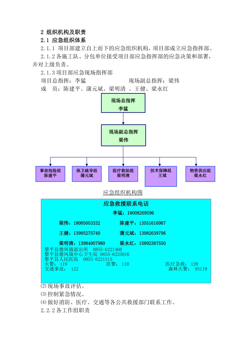 220kV鼓黎变--110kV矮枧变110kV输电线路含光缆工程安全施工突发事件的总体应急预案_第3页