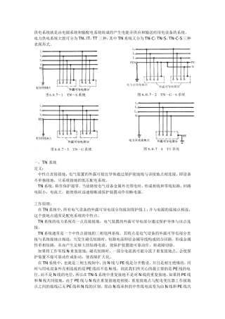 TN，IT，TT 三种供电系统
