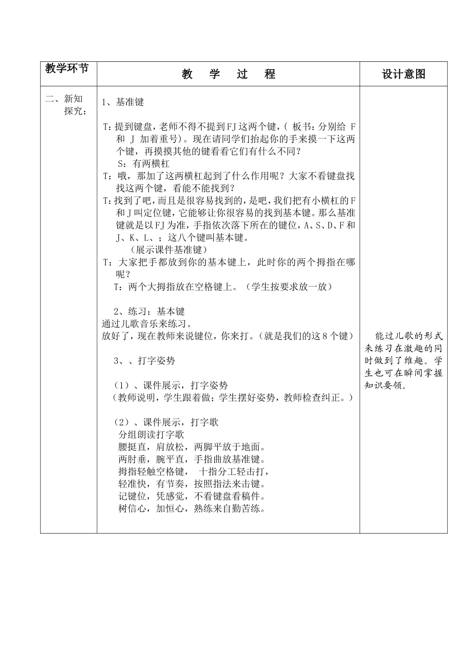 操作键盘小能手 教学设计_第2页