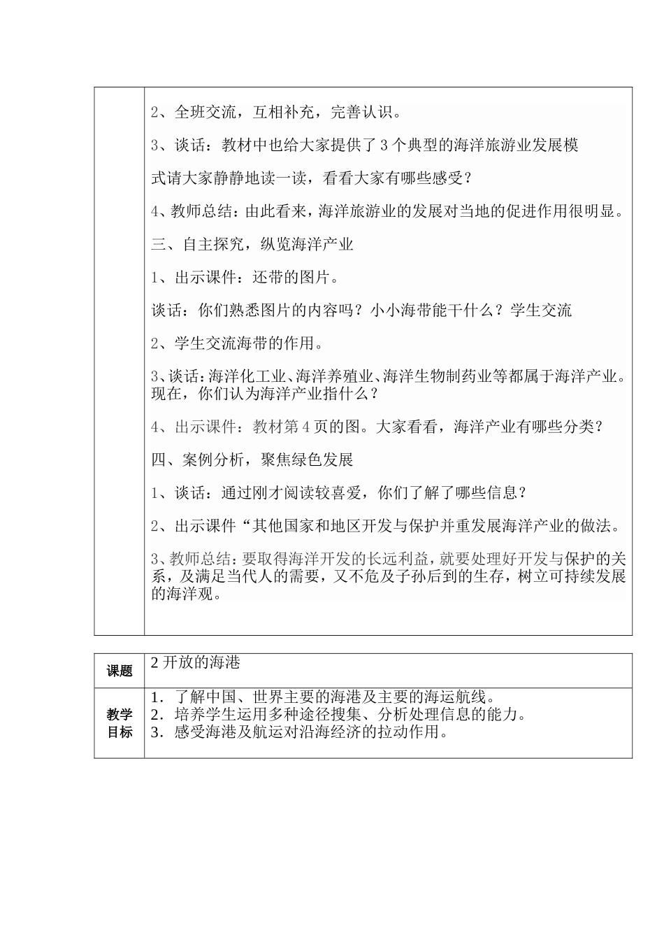 畅游海洋产业园 教学设计_第2页
