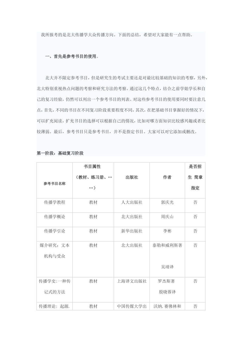 北大传播学大众传播方向报考感悟_第1页