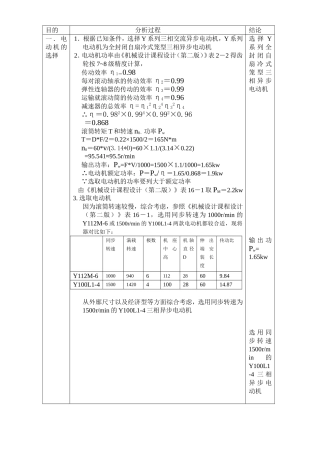 电动机的选择设计和实现