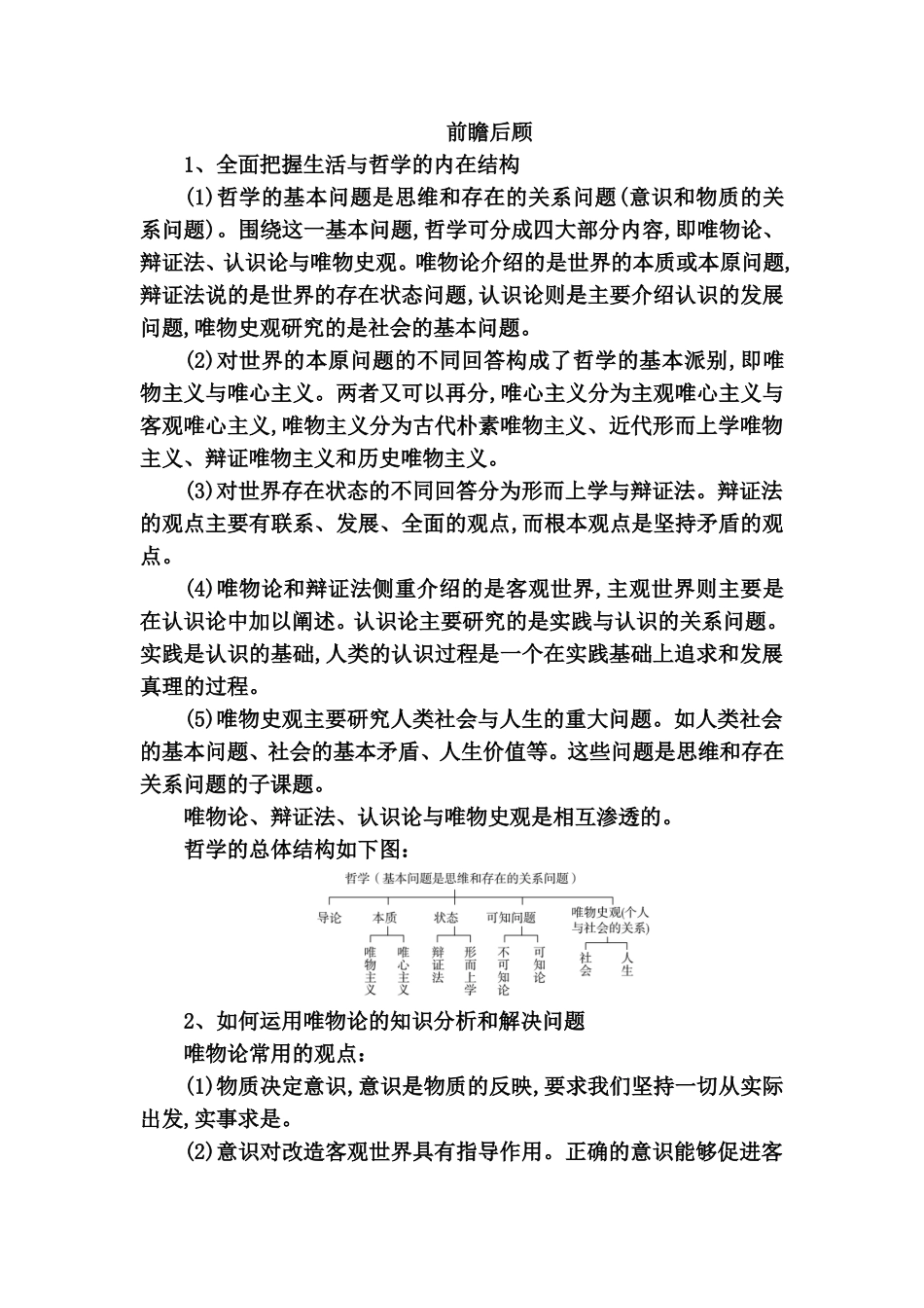 单元整合提升 唯物论和认识论_第2页