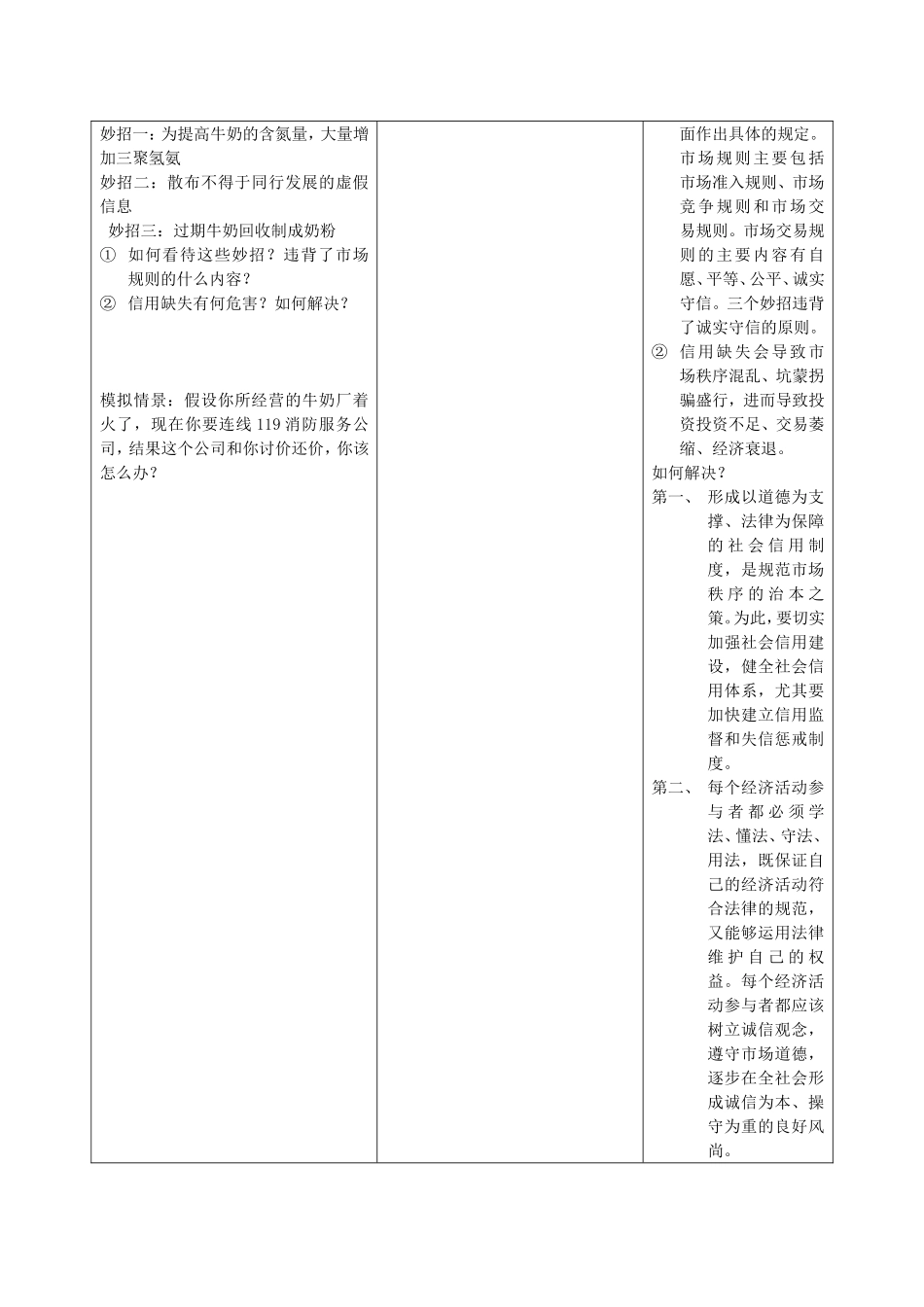 高一课题：市场配置资源  教学设计_第3页
