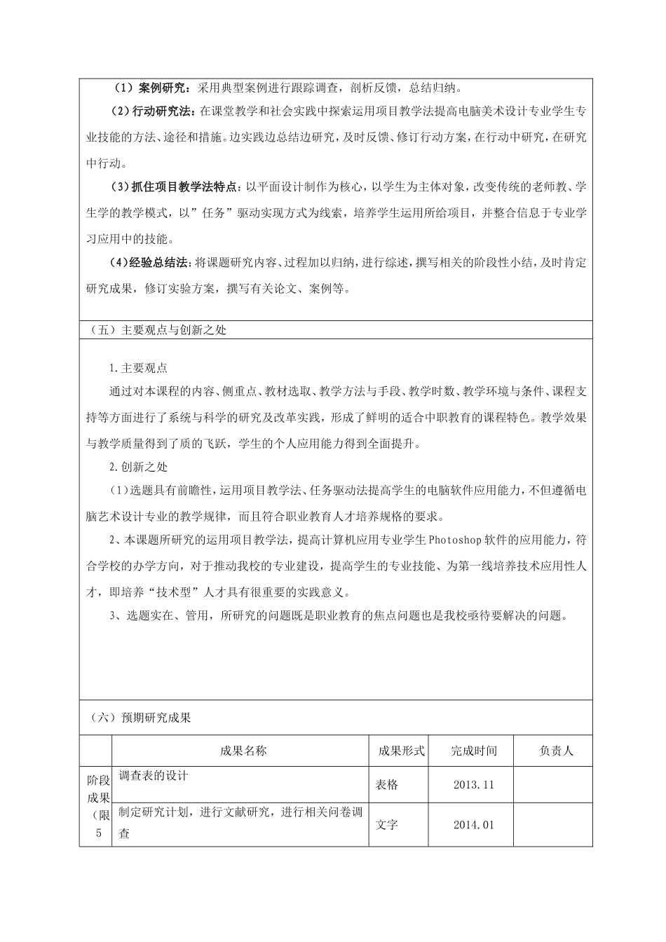 关于提高中职校计算机应用专业学生photoshop应用能力的研究市教育科学微型课题申报评审书_第3页