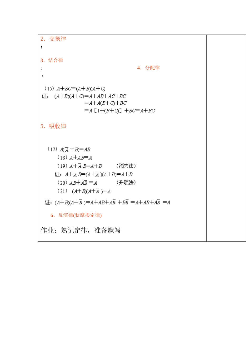 逻辑代数基础 教学设计_第2页