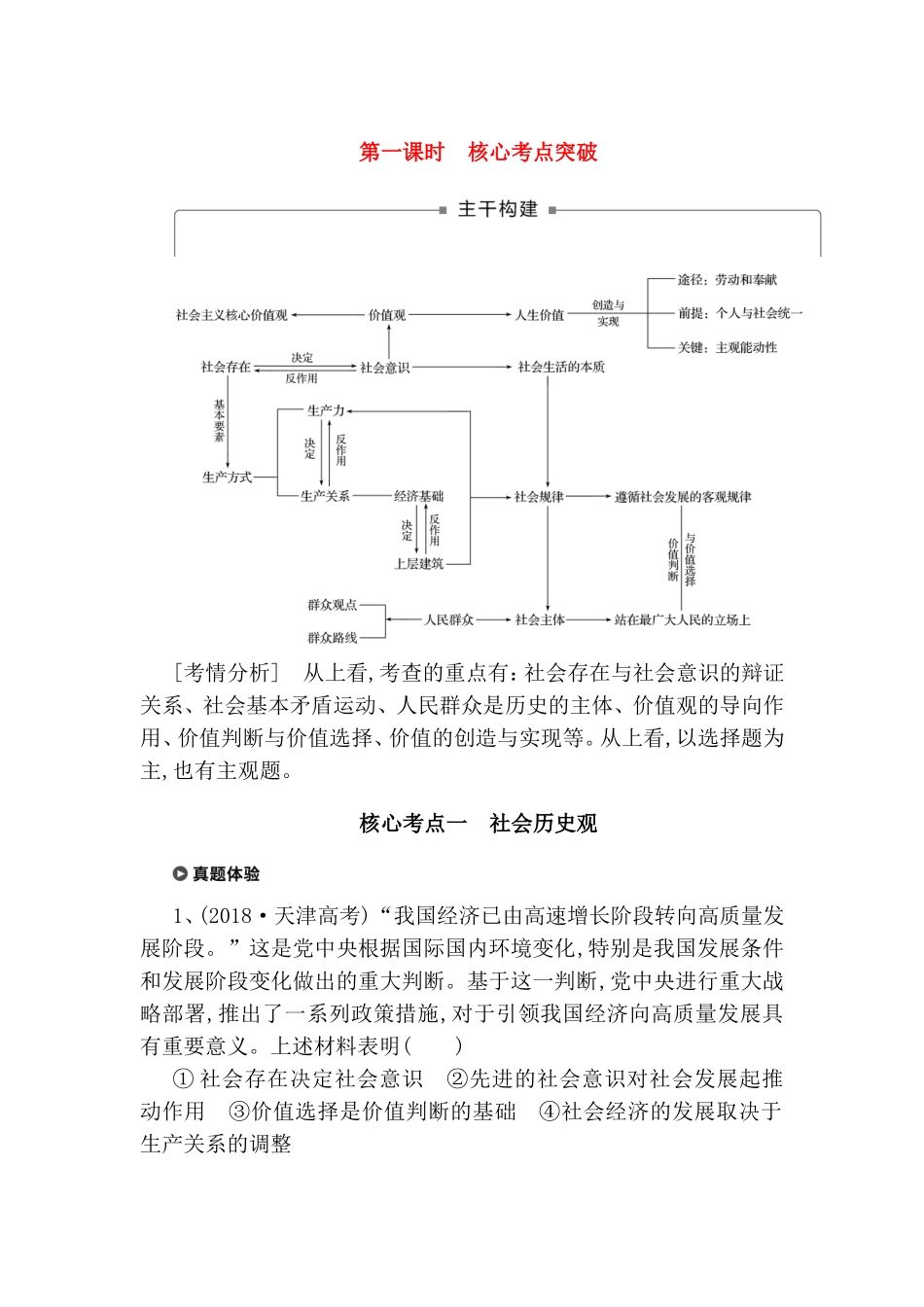 第一课时社会历史观核心考点突破_第1页