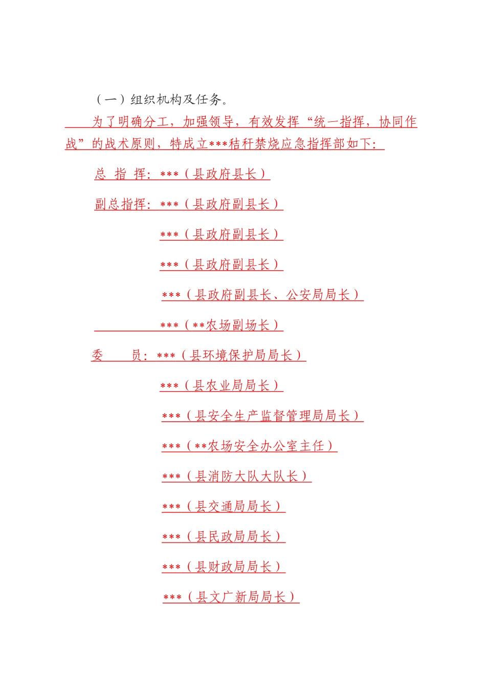 禁止农作物秸秆露天焚烧应急预案_第3页