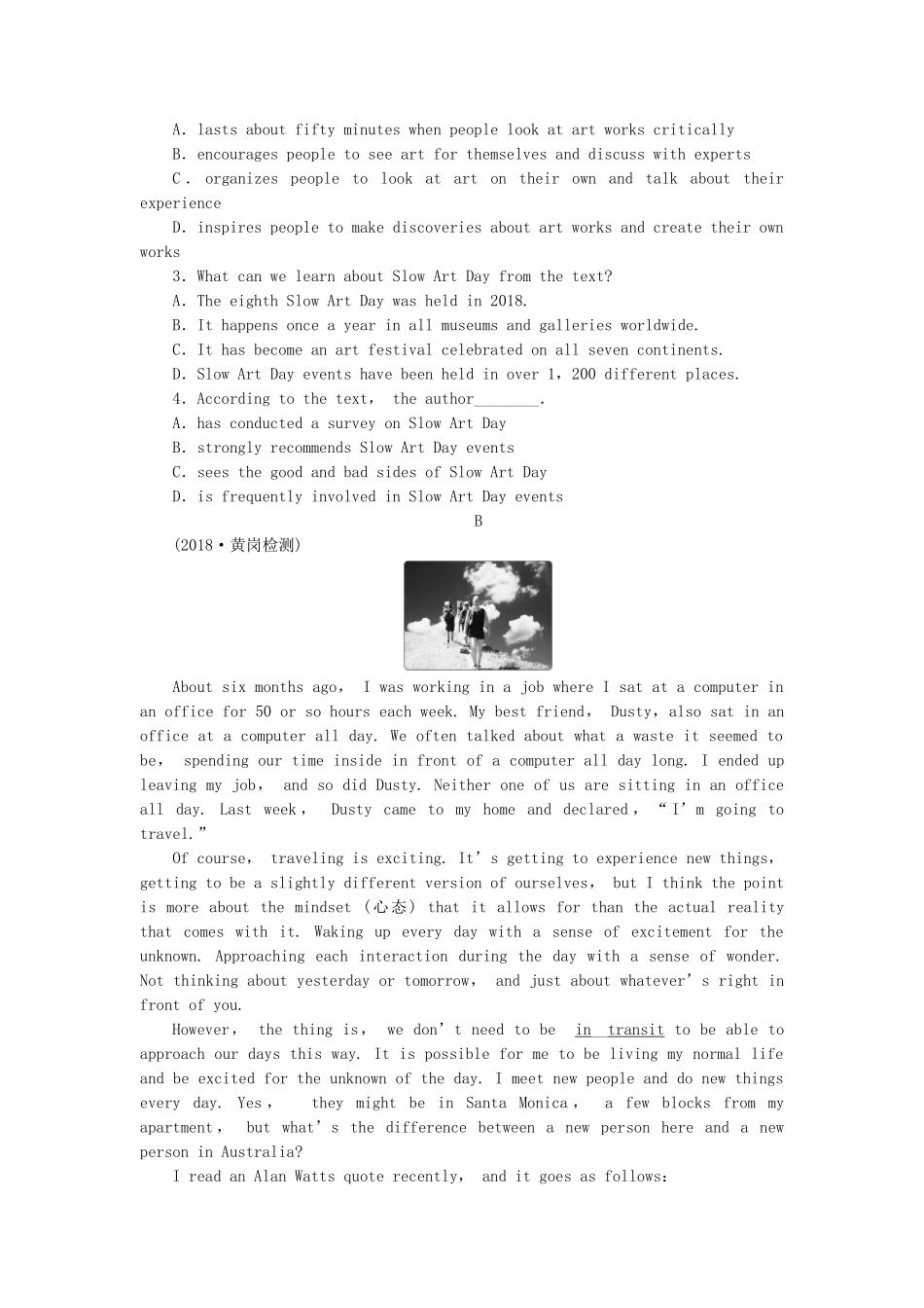 高中毕业生复习统一检测英语测试题_第2页